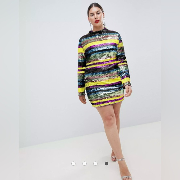 Club L London Multicolor Sequin Mini Dress - Picture 2 of 16